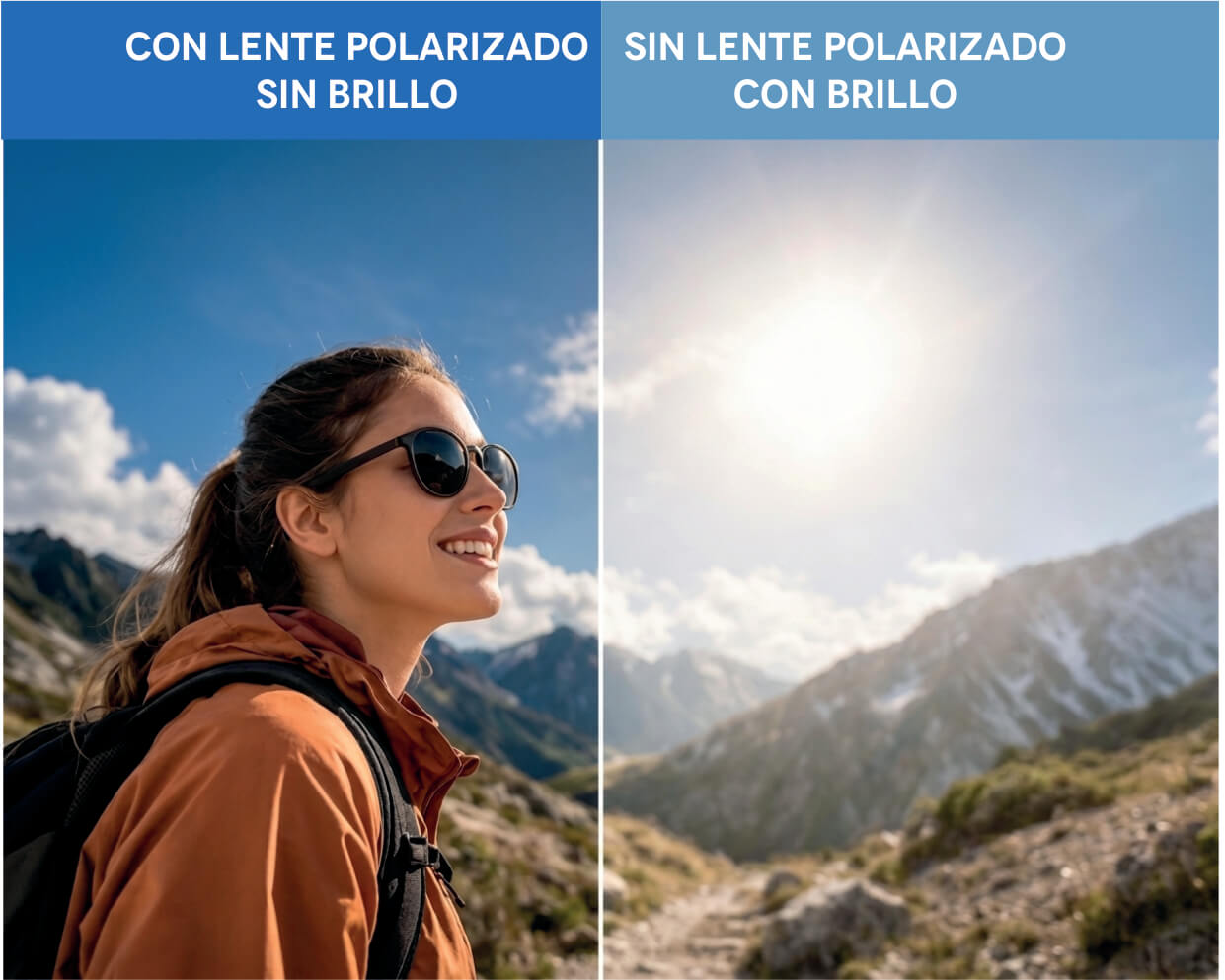 Comparativo polarizado naturaleza
