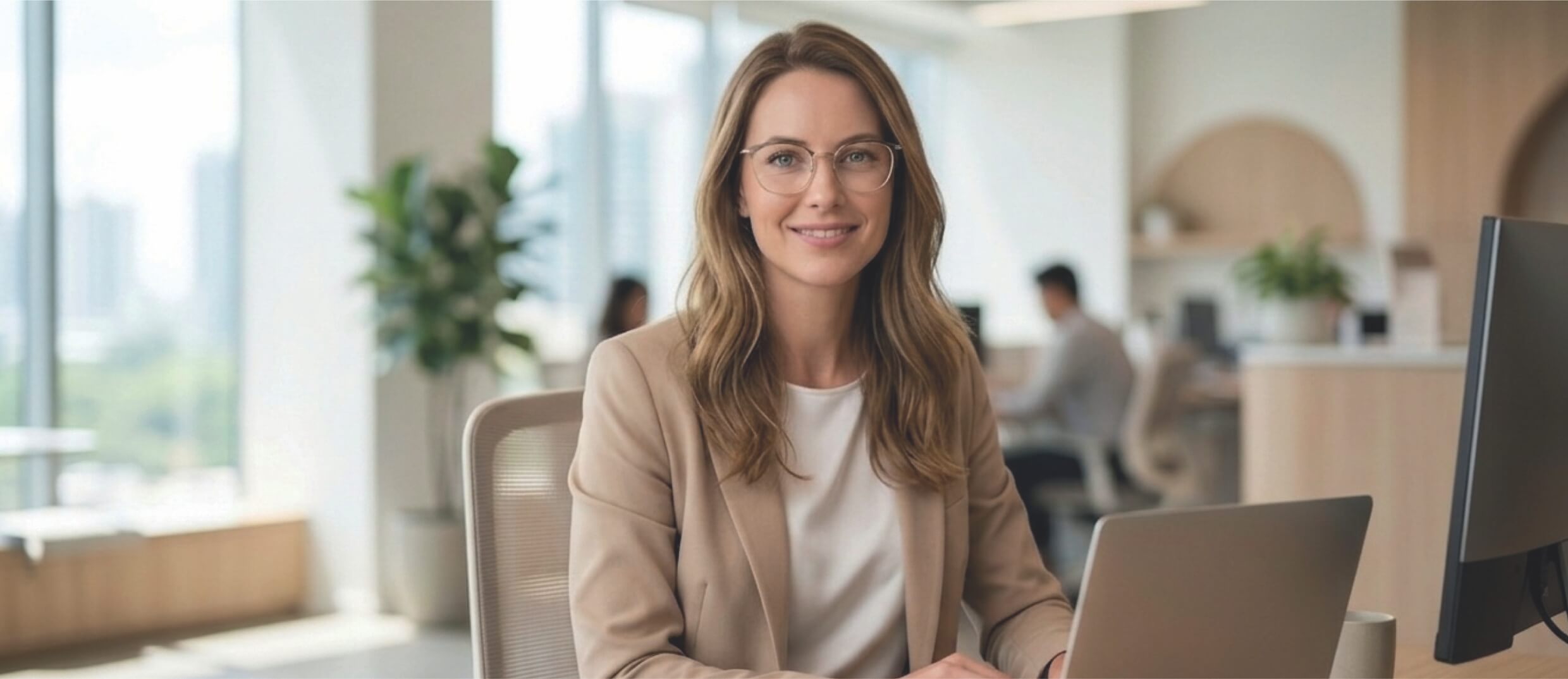 Mujer en oficina